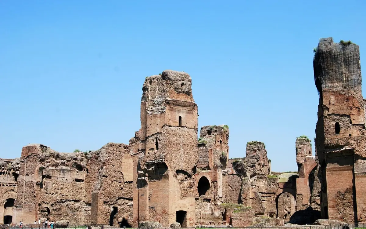 Die Ruinen des Palatine Hill über dem Roman Forum, Rom